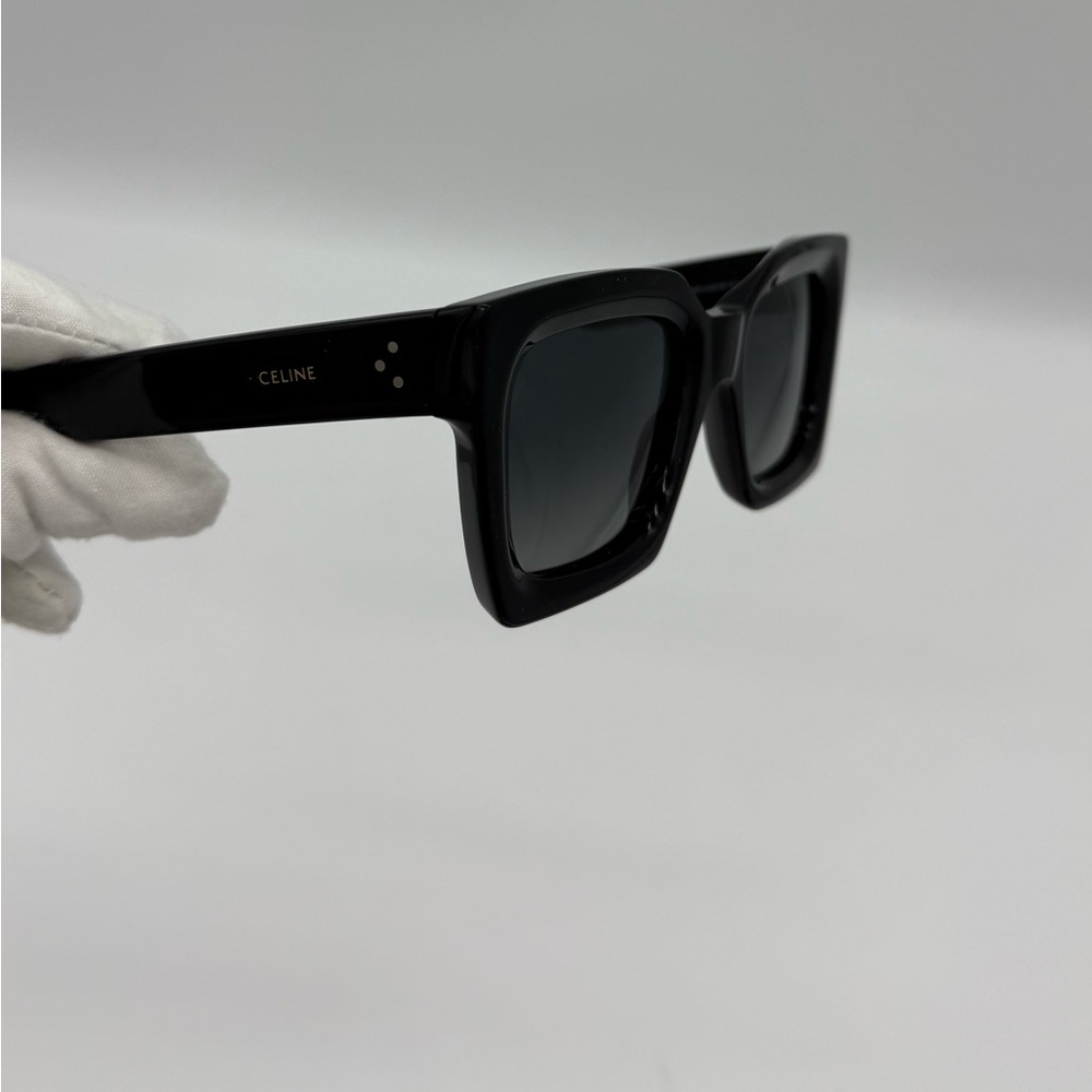 Authentic NEW Celine Black Rectangle Acetate sunglasses - Picture 17 of 17